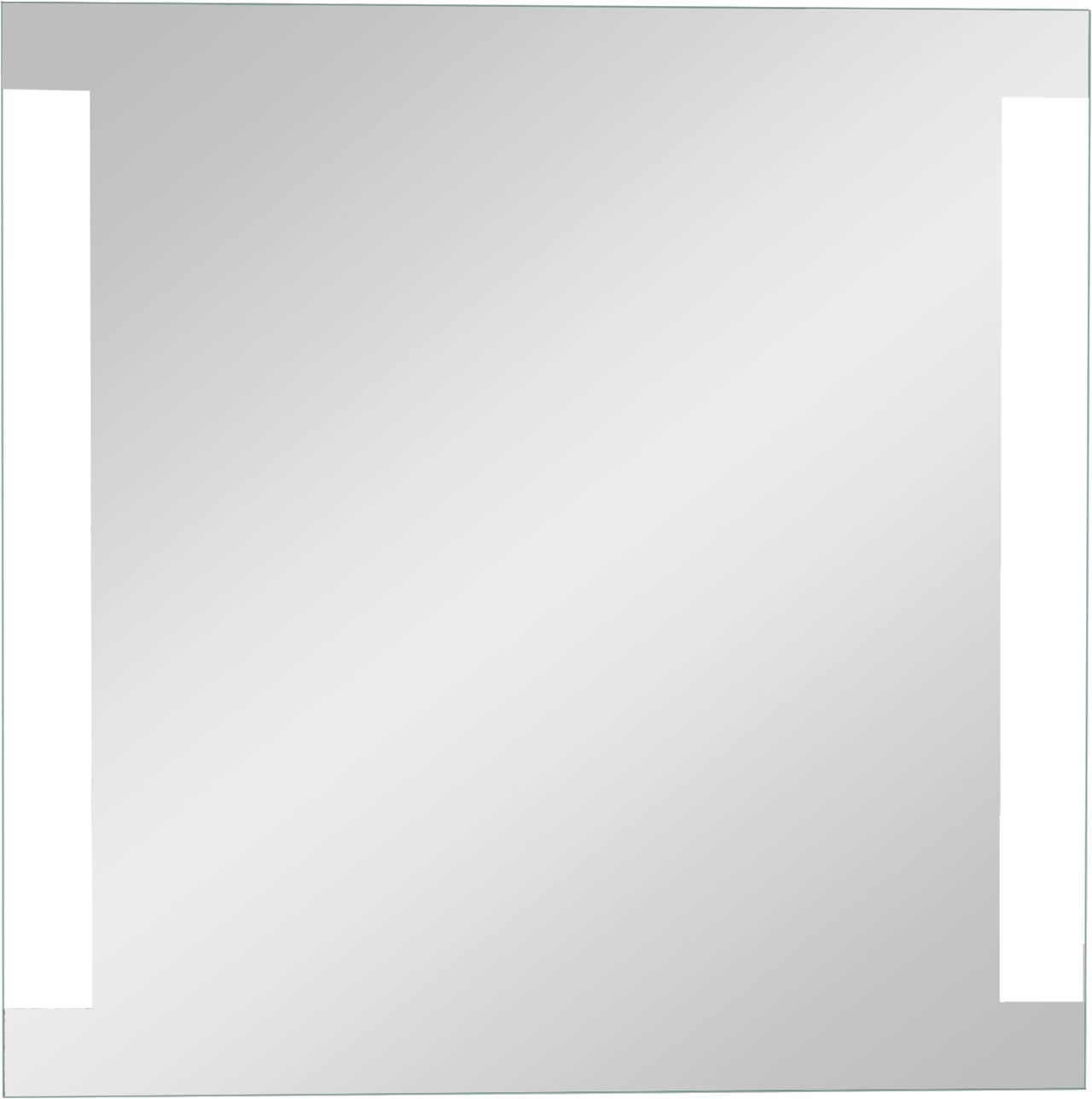 Linie Lunar rechthoekig badkamerspiegel 80 x 80 cm met spiegelverlichting