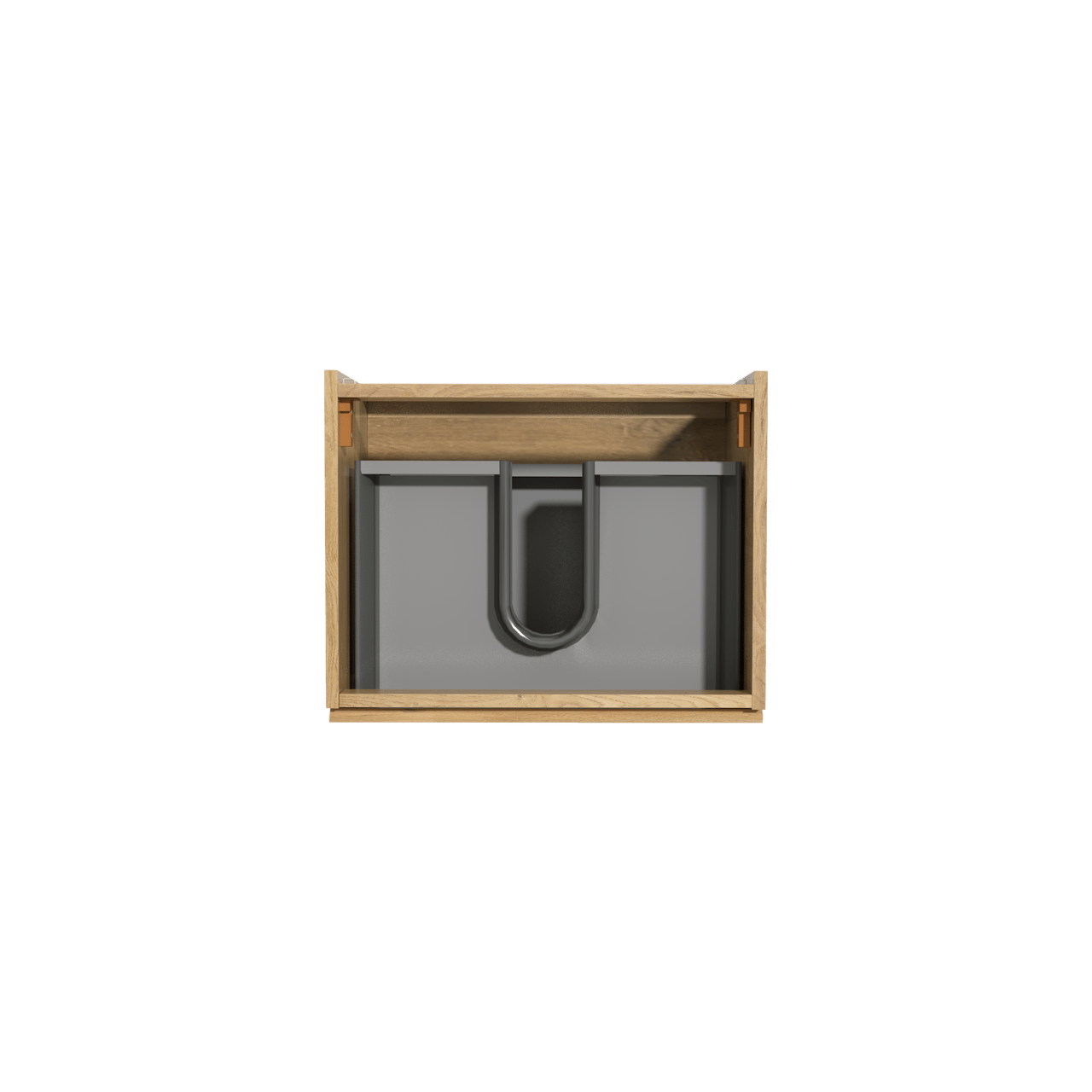 Storke Delta meuble sous-lavabo suspendu 60 x 48 cm chêne naturel 2 tiroirs