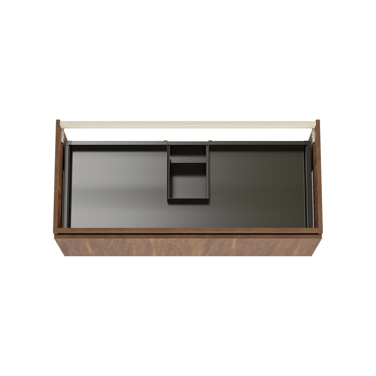 Balmani Sfera hängender Waschbeckenunterschrank: 120 x 55 cm, Amerikanischer Nussbaum, 2 Schubladen