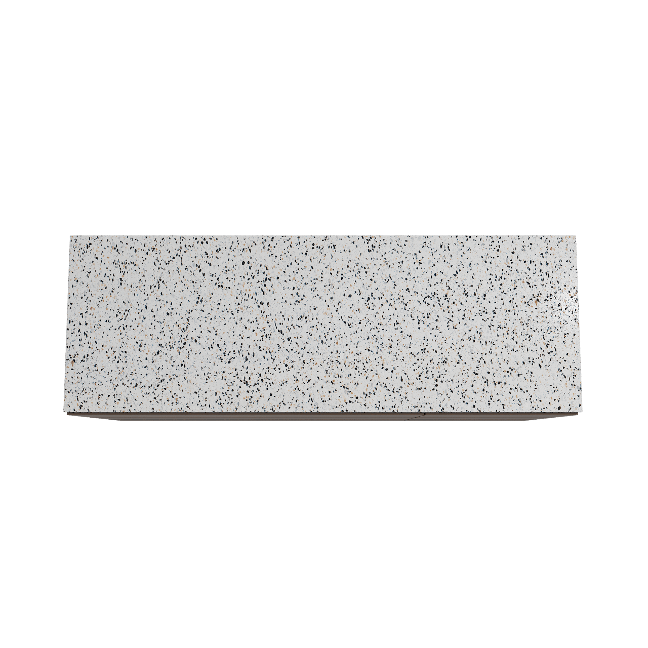 Storke Edge freistehendes Möbelstück Set: 150 x 52 cm, Nussbaum, mit Tavola Einzel- oder Doppel Waschtischplatte, Terrazzo in Weiß/Schwarz matt