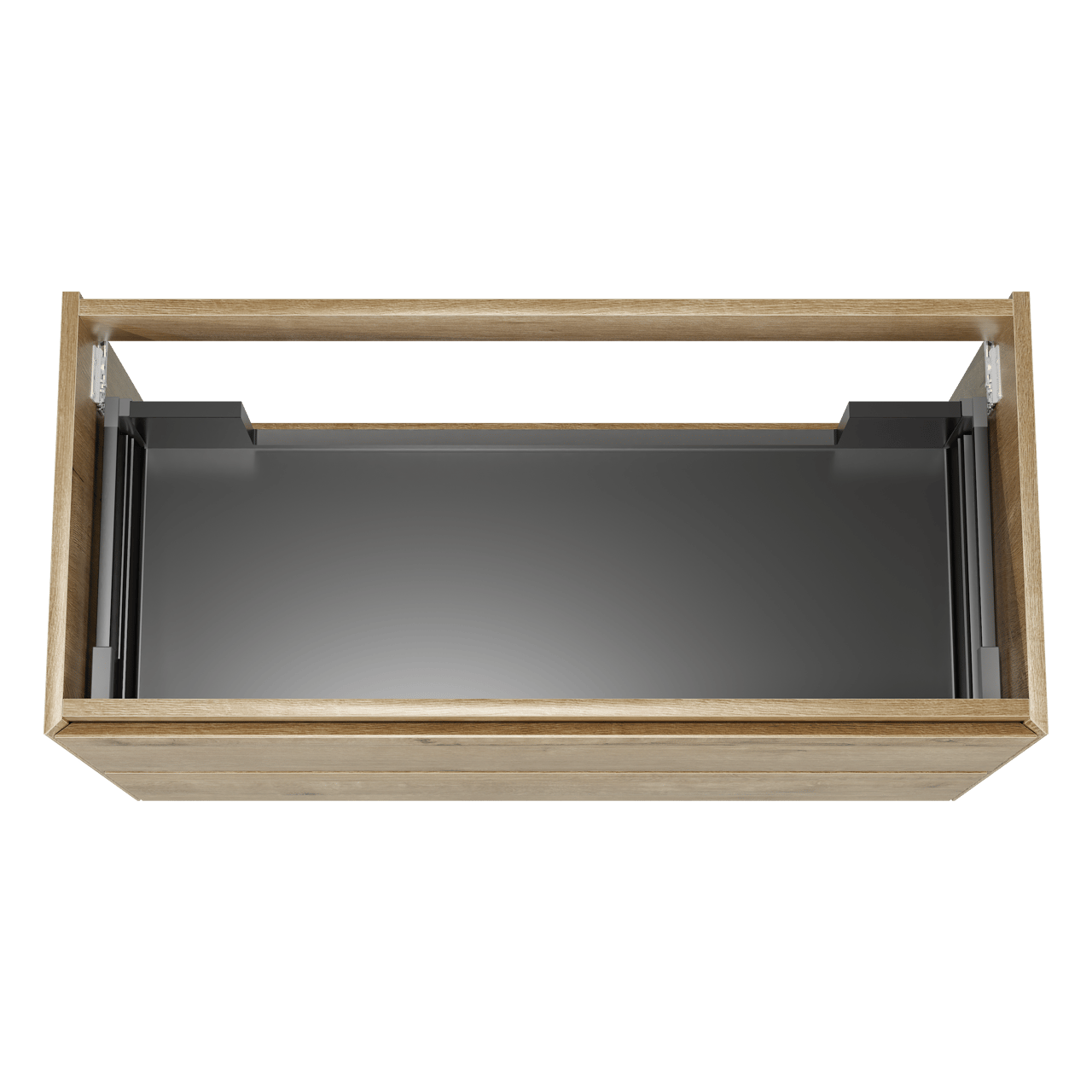 Balmani Mitra Compact hängendes möbelstück Waschtischunterschränke 100 x 46 cm raue eiche 2 Schubladen