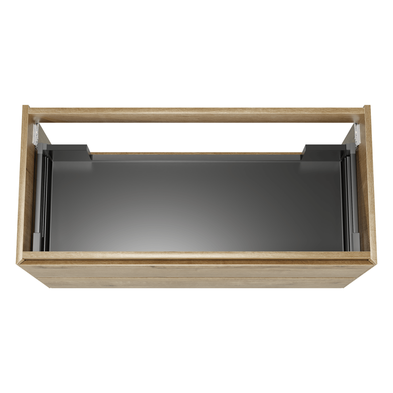 Balmani Mitra Compact zwevend wastafelonderkast 100 x 46 cm ruwe eik 2 lades