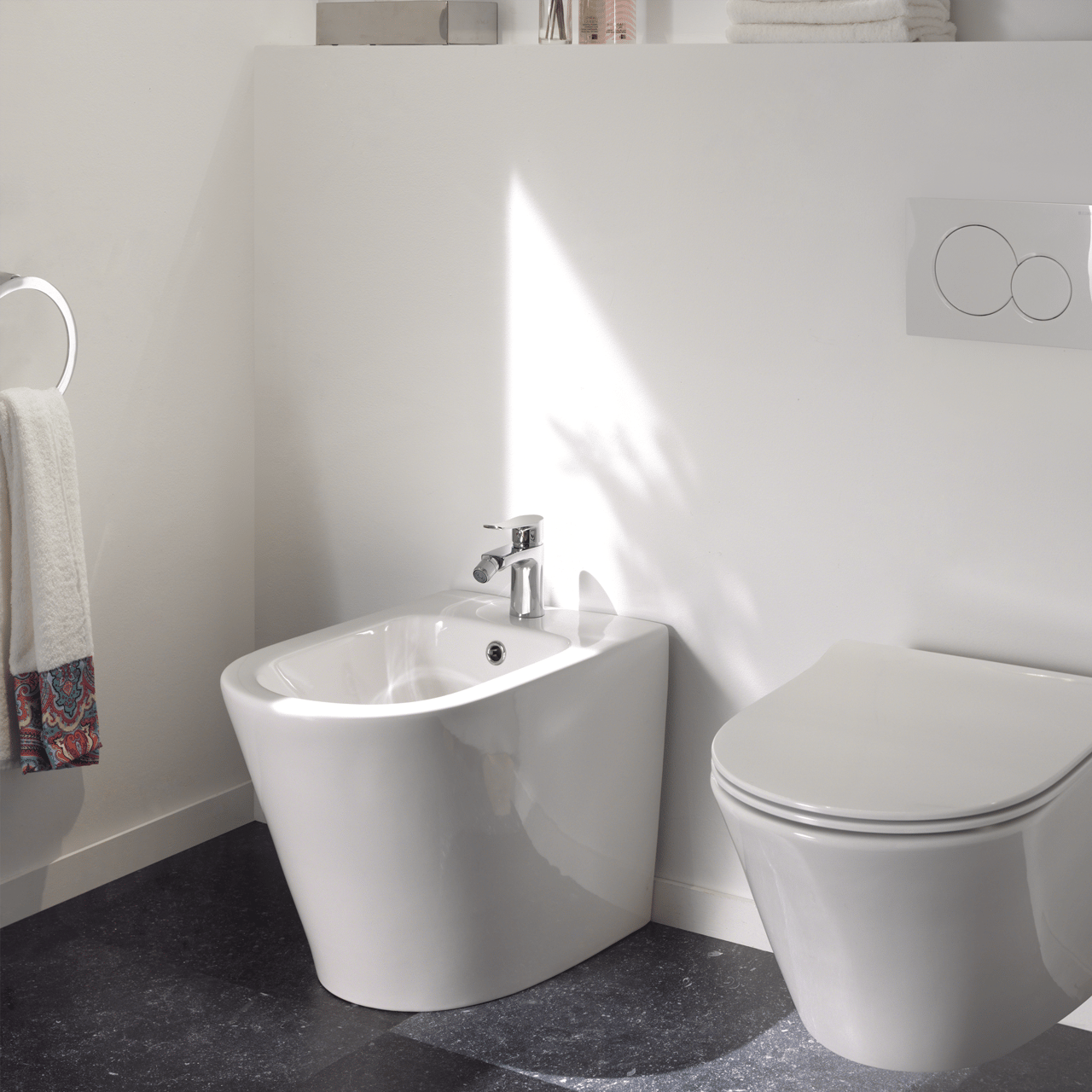 Sigma01 bedieningspaneel Hoogglans Wit voor UP320 of UP720 inbouwreservoir