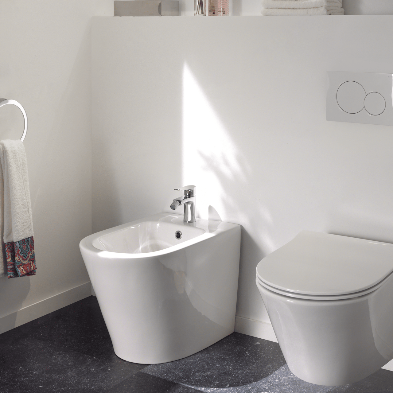 Sigma01 plaque de commande Blanc Brillant pour UP320 ou UP720 bâti-support