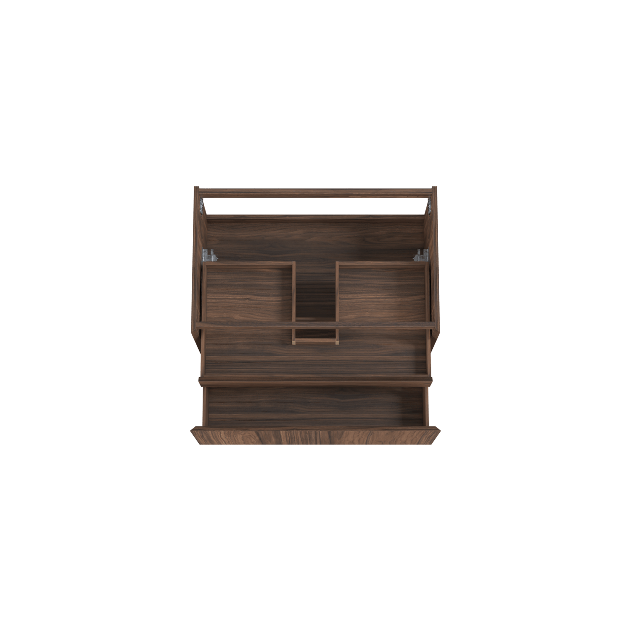 Balmani Idra zwevende wastafelonderkast 90 x 55 cm fineer notenhout 2 lades