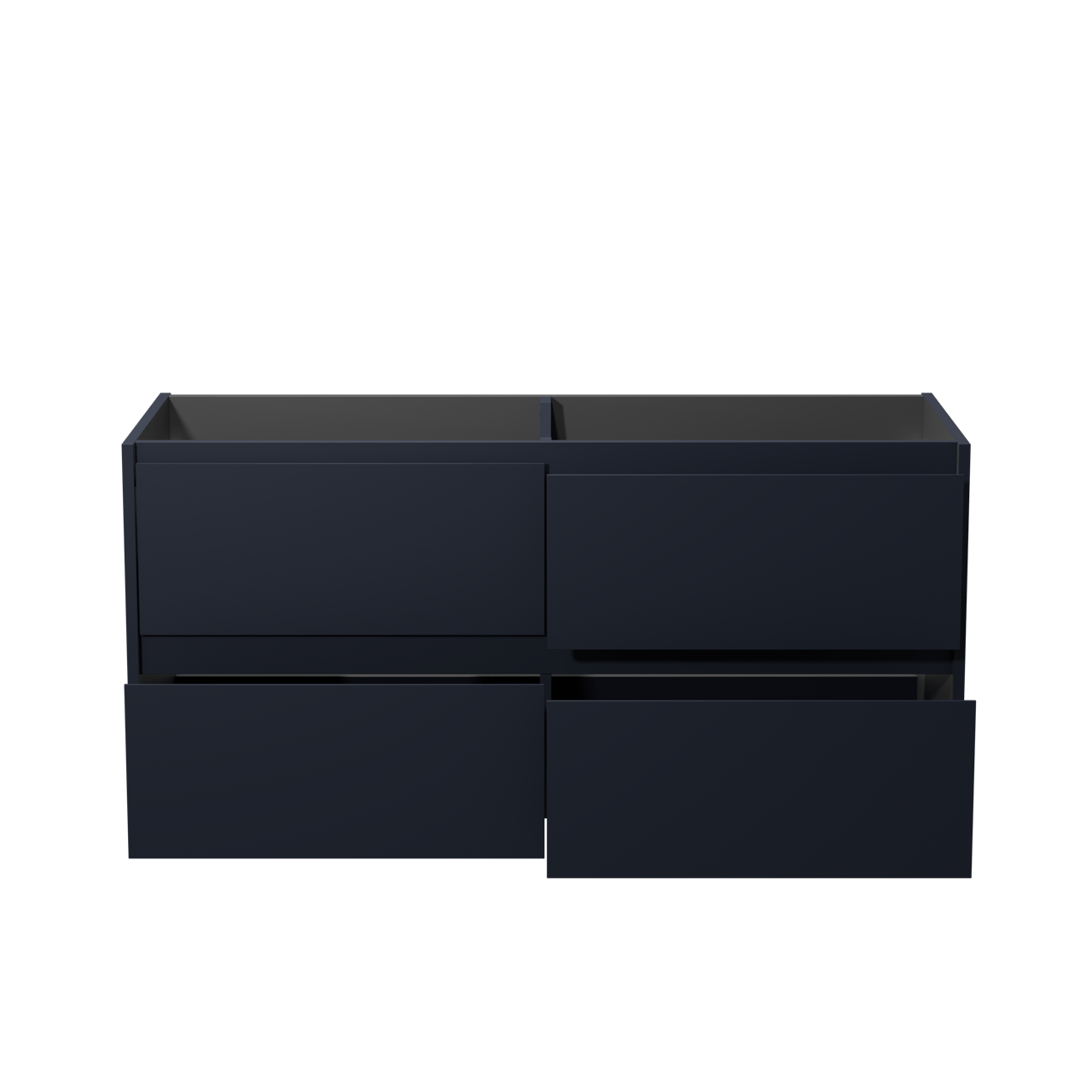 Storke Seda zwevende wastafelonderkast 130 x 52 cm Nachtblauw 4 lades