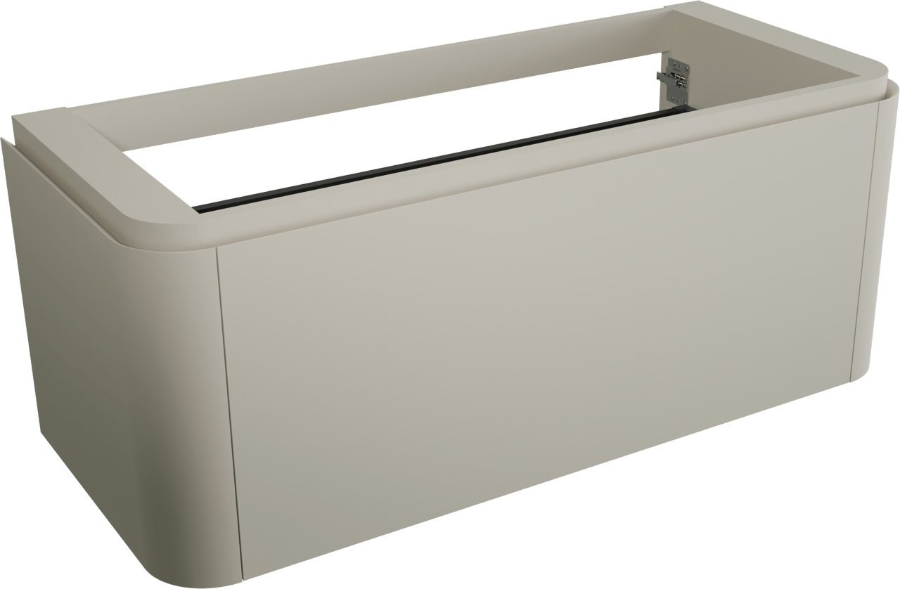 Balmani Moon meuble sous-lavabo suspendu 130 x 55 cm soie grise 2 tiroirs