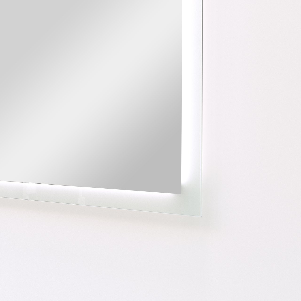 Balmani Vizio Badspiegel mit Beleuchtung: Rechteckig, 90 x 70 cm, mit Anti-Beschlag Spiegelheizung