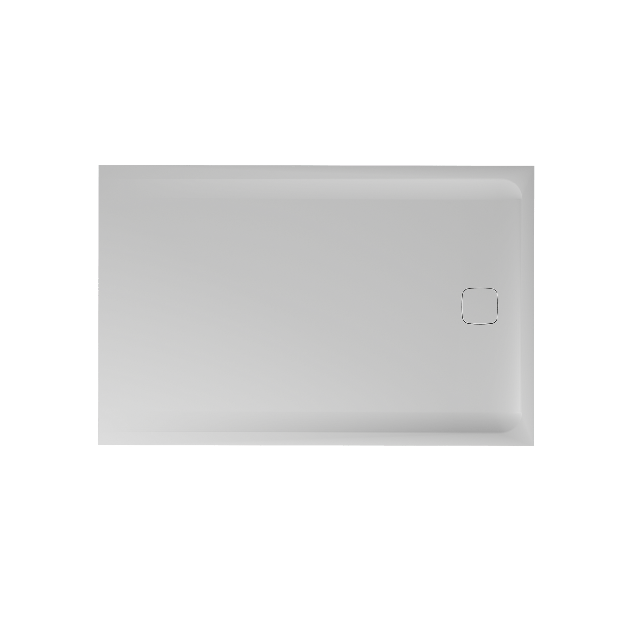 Balmani Bayou Duschwanne: 140 x 90 cm, Solid Surface, Weiß matt