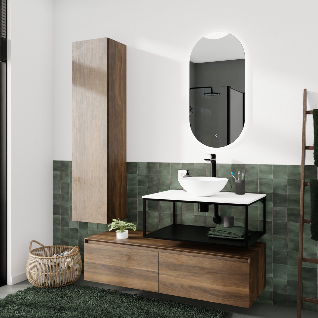 Storke Ronda Aufsatzwaschbecken: Solid Surface, matt, rund, Ø 36 cm