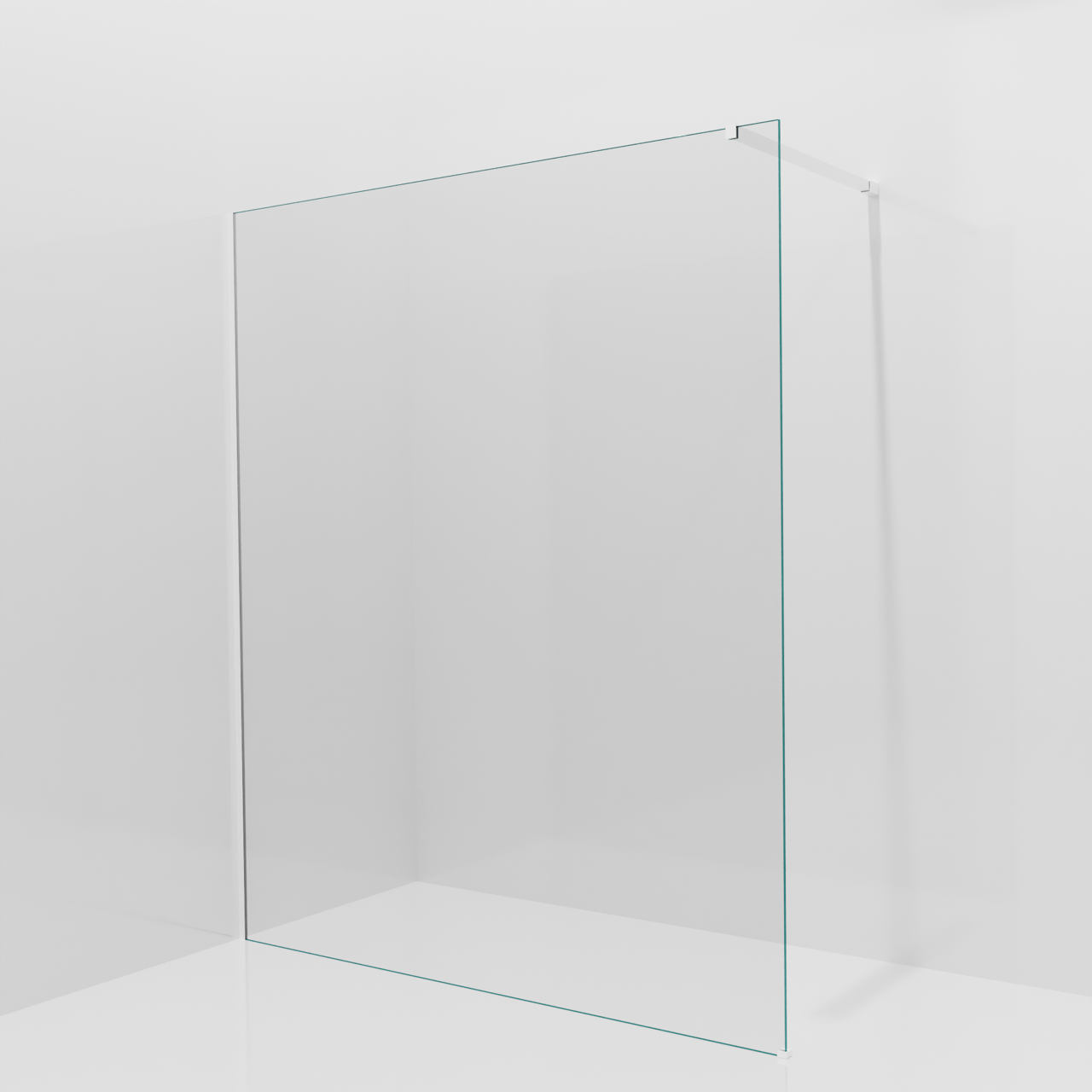 Balmani Modular Walk-In Dusche: 170 x 200 cm, Klarglas, inklusive Coating, Profil Weiß matt