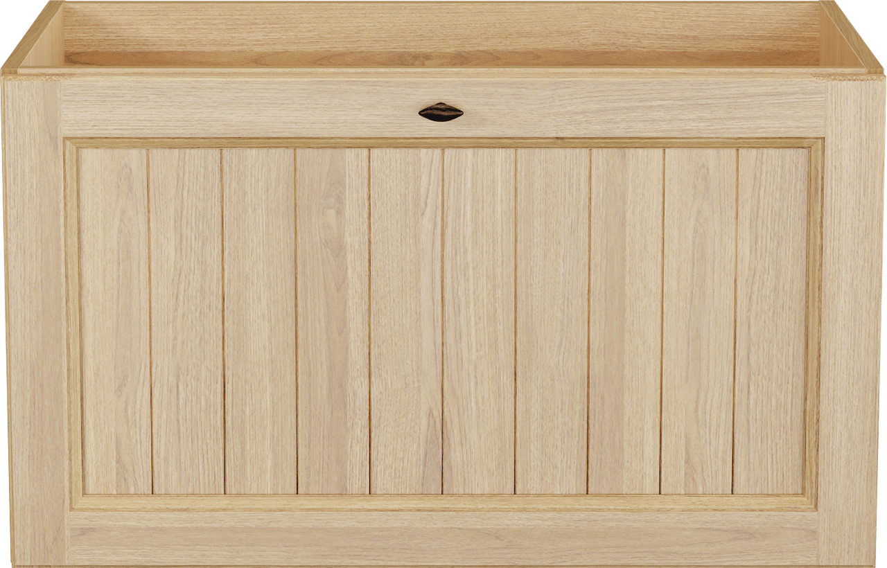 Balmani Lemon hängender Waschbeckenunterschrank: 90 x 55 cm, Naturbelassene Eiche Furnier, 2 Schubladen