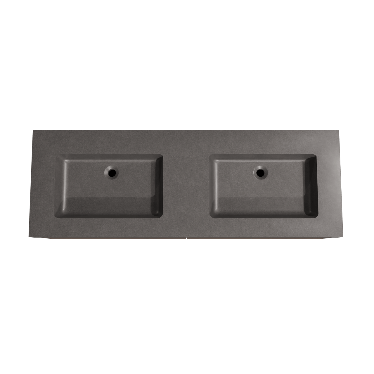 Storke Edge zwevend badkamermeubel 150 x 52 cm notelaar met Scuro High dubbele wastafel in kwarts mat zwart