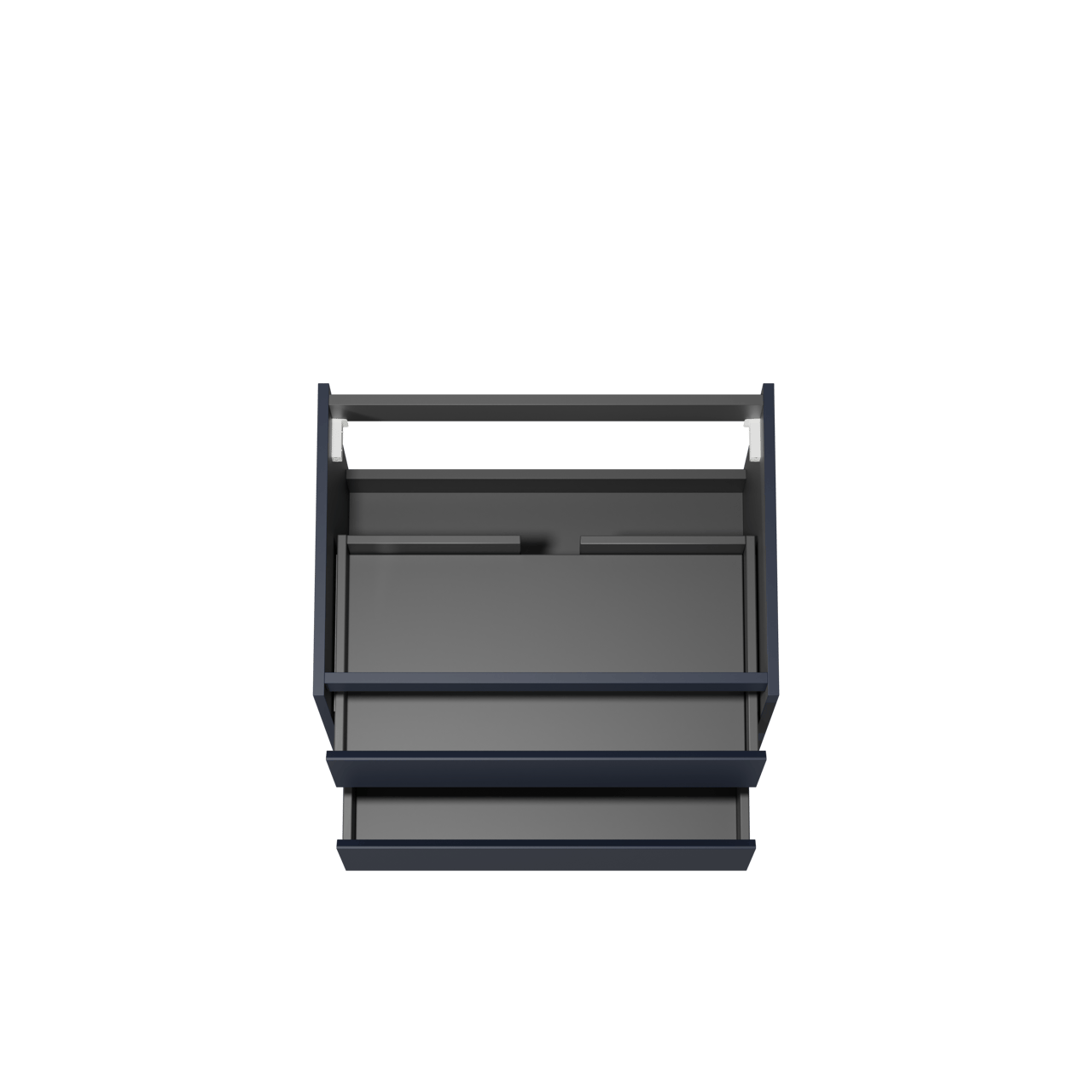 Storke Seda meuble sous-lavabo suspendu 75 x 52 cm bleu nuit 2 tiroirs