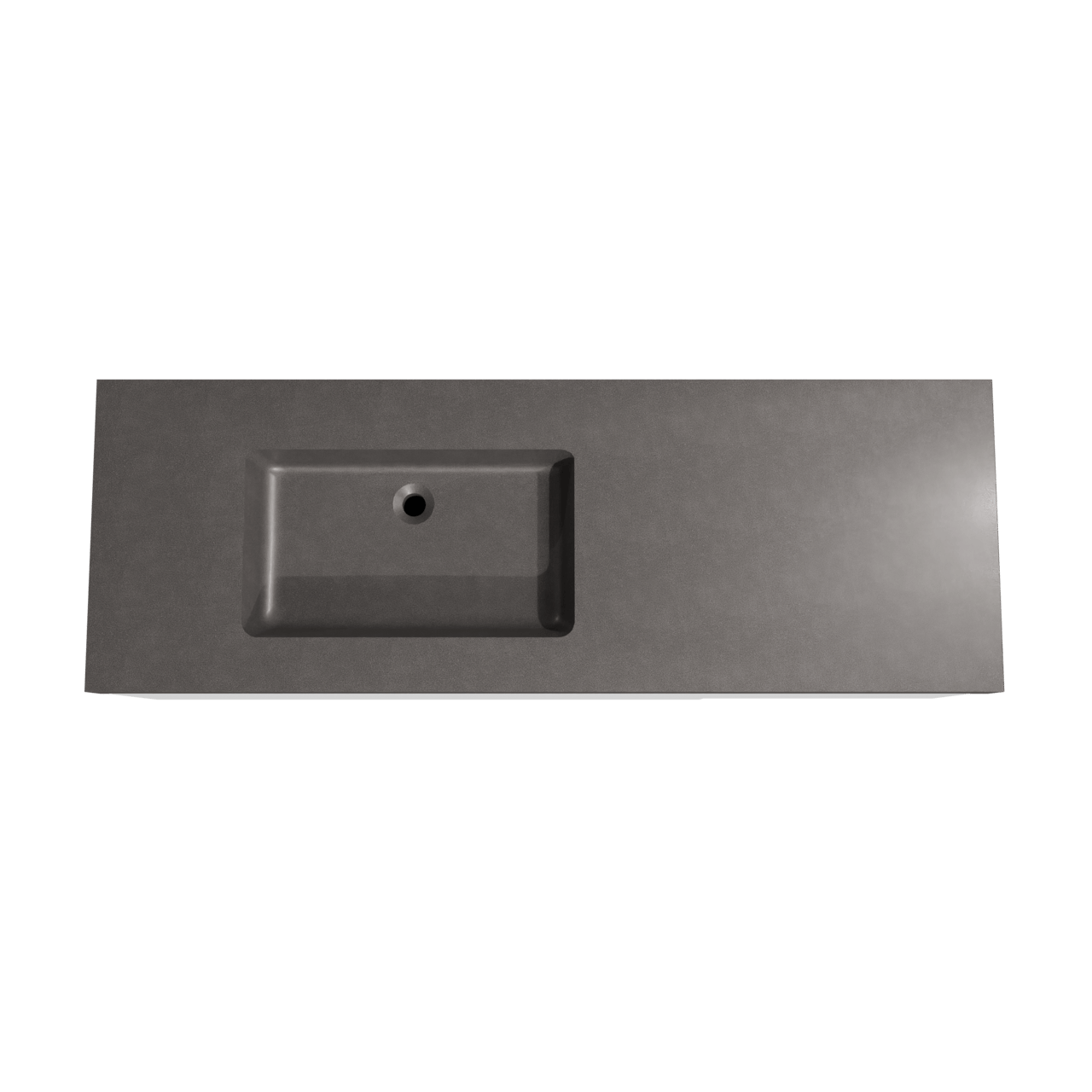 Storke Edge zwevend badmeubel 150 x 52 cm mat wit met Scuro High asymmetrisch linkse wastafel in kwarts mat zwart