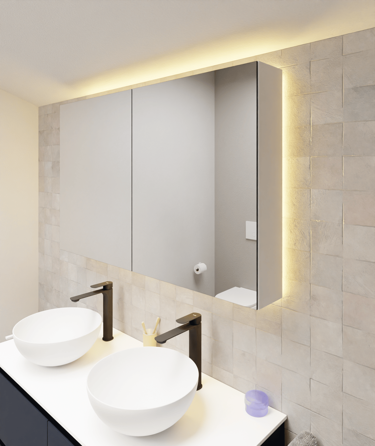 Luca Varess LED verlichting voor spiegelkast 130 x 75 cm