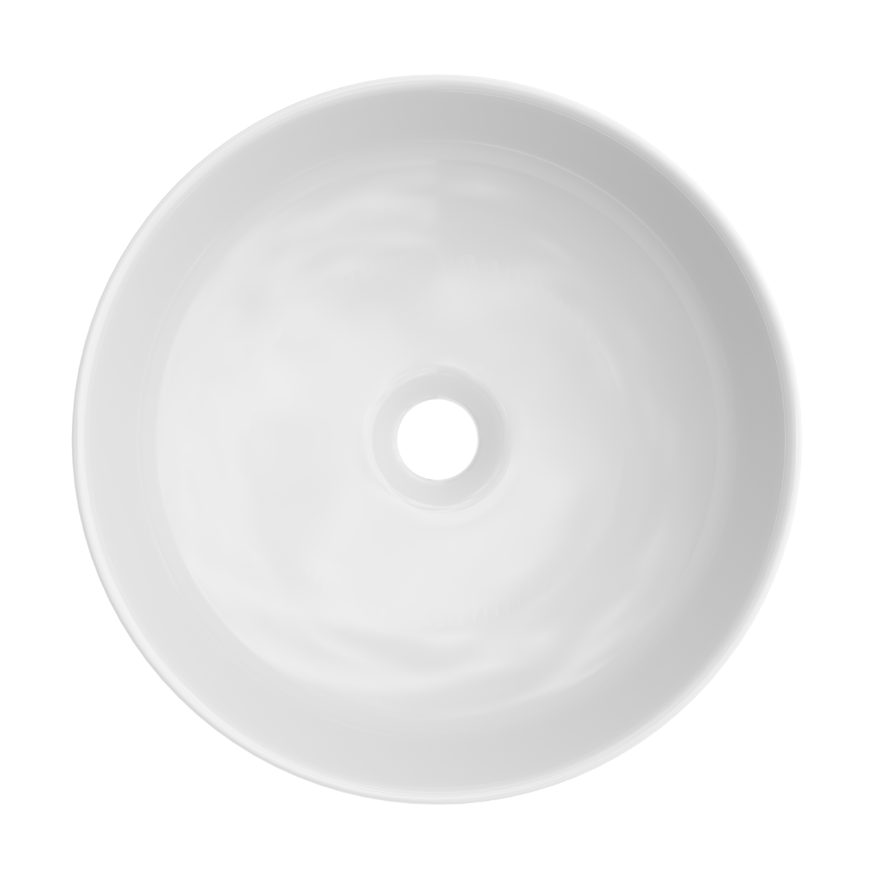 Luca Varess Perla vasque à poser porcelaine Blanc Brillant rond Ø 34 cm