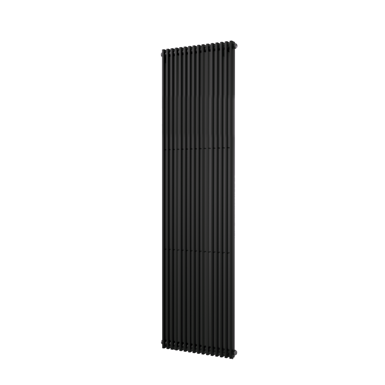 Vipera Corrason enkele badkamerradiator 50 x 180 cm centrale verwarming mat zwart zijaansluiting 1.617W