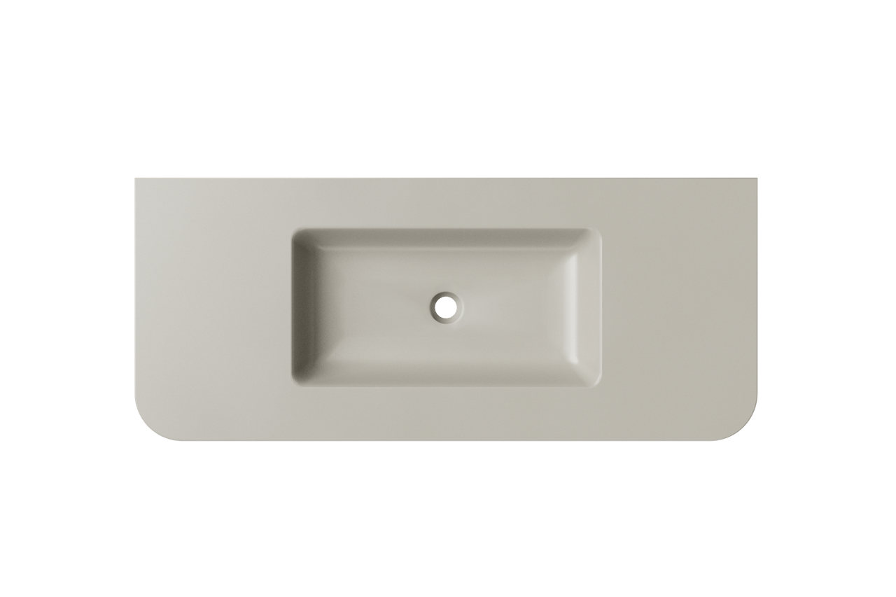 Balmani Moon plan simple top solid soie grise matte 130 x 55 cm