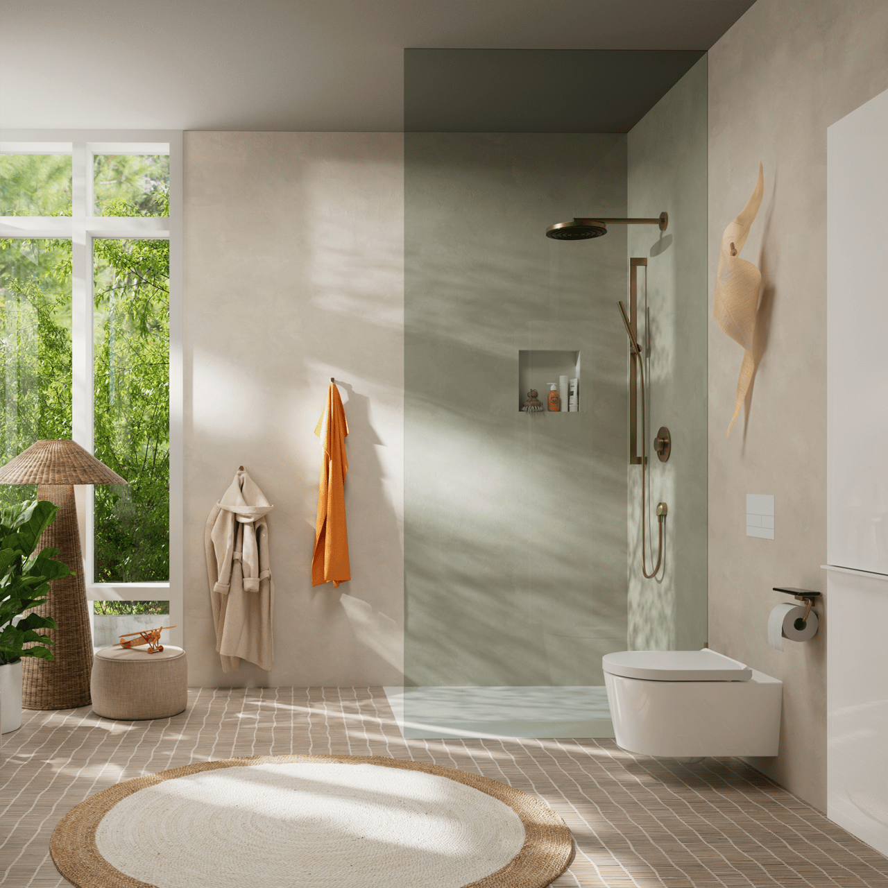 Hansgrohe Showerselect Comfort S Unterputz Badewannenarmatur 2 Verbraucher Brushed Bronze