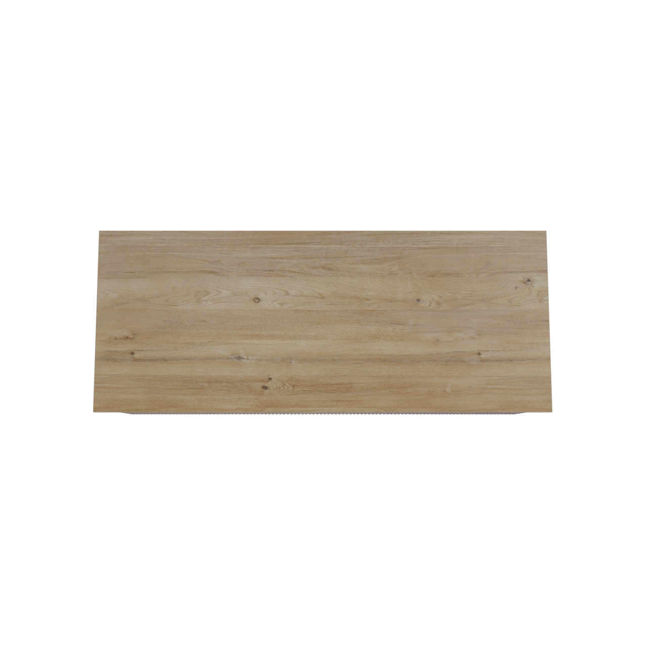 Storke Ribs zwevend badmeubel 130 x 52 cm notenhout met Panton enkel of dubbel wastafelblad in melamine ruw eiken, Verticale symmetrische rechte ribbel