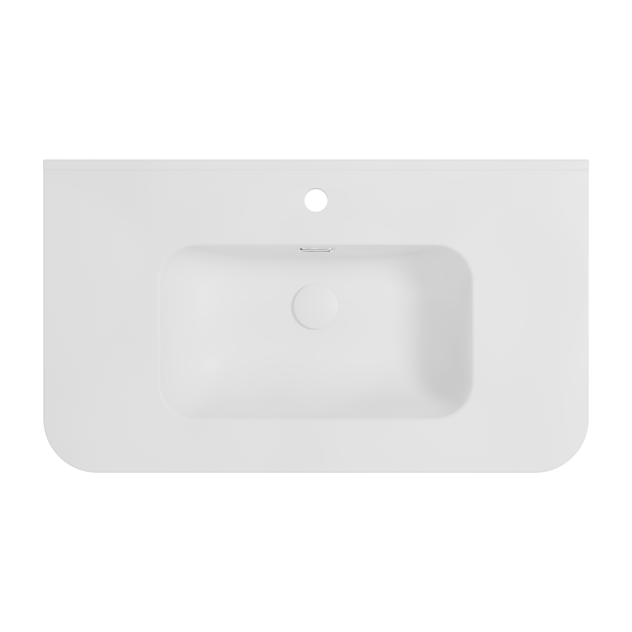 Storke Kera Soft enkele wastafel mat witte porselein 80 x 46 cm