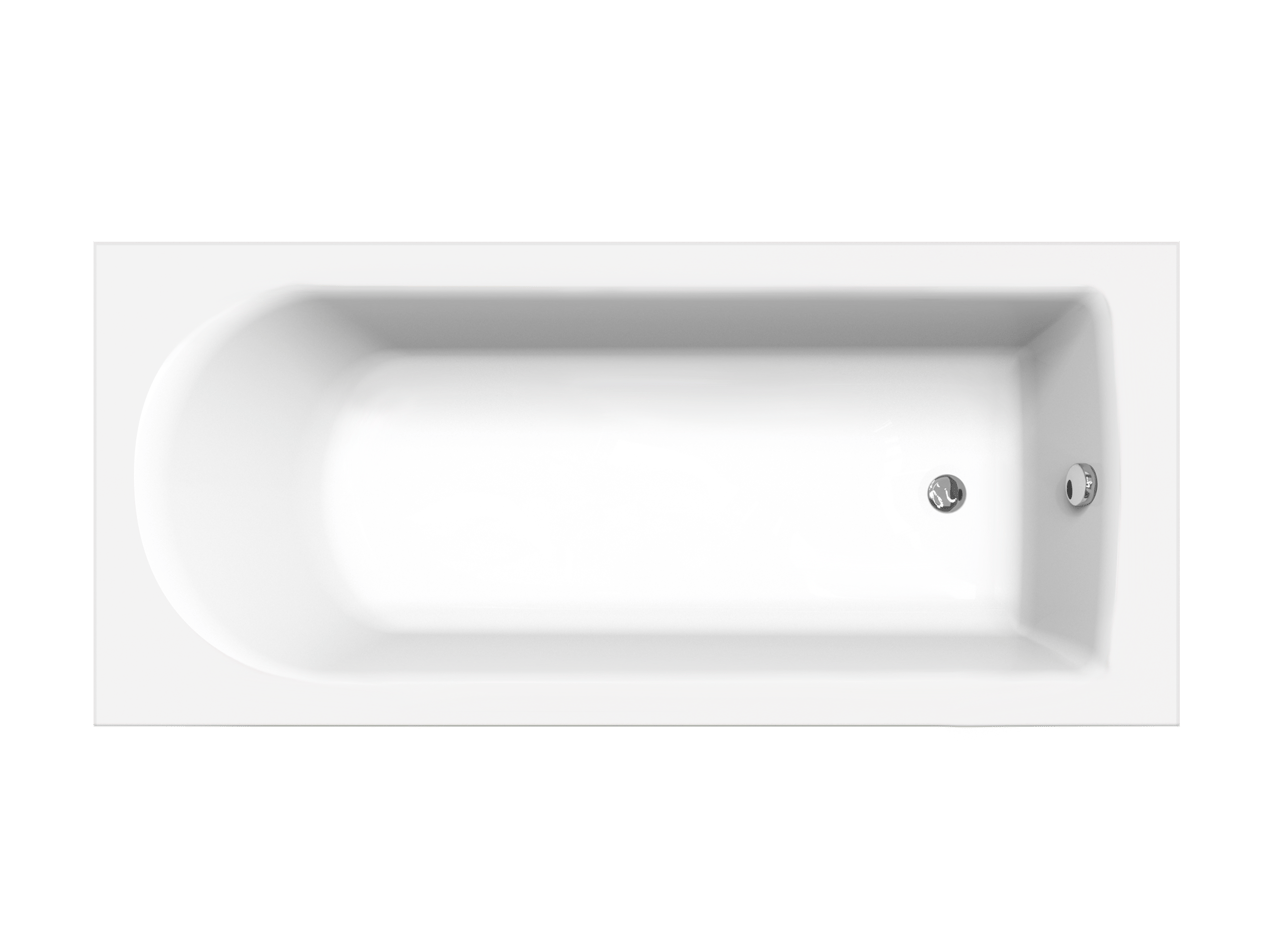 Luca Varess Rosala 1-Personen-Einbaubadewanne: 180 x 80 cm, Acryl, Weiß mat