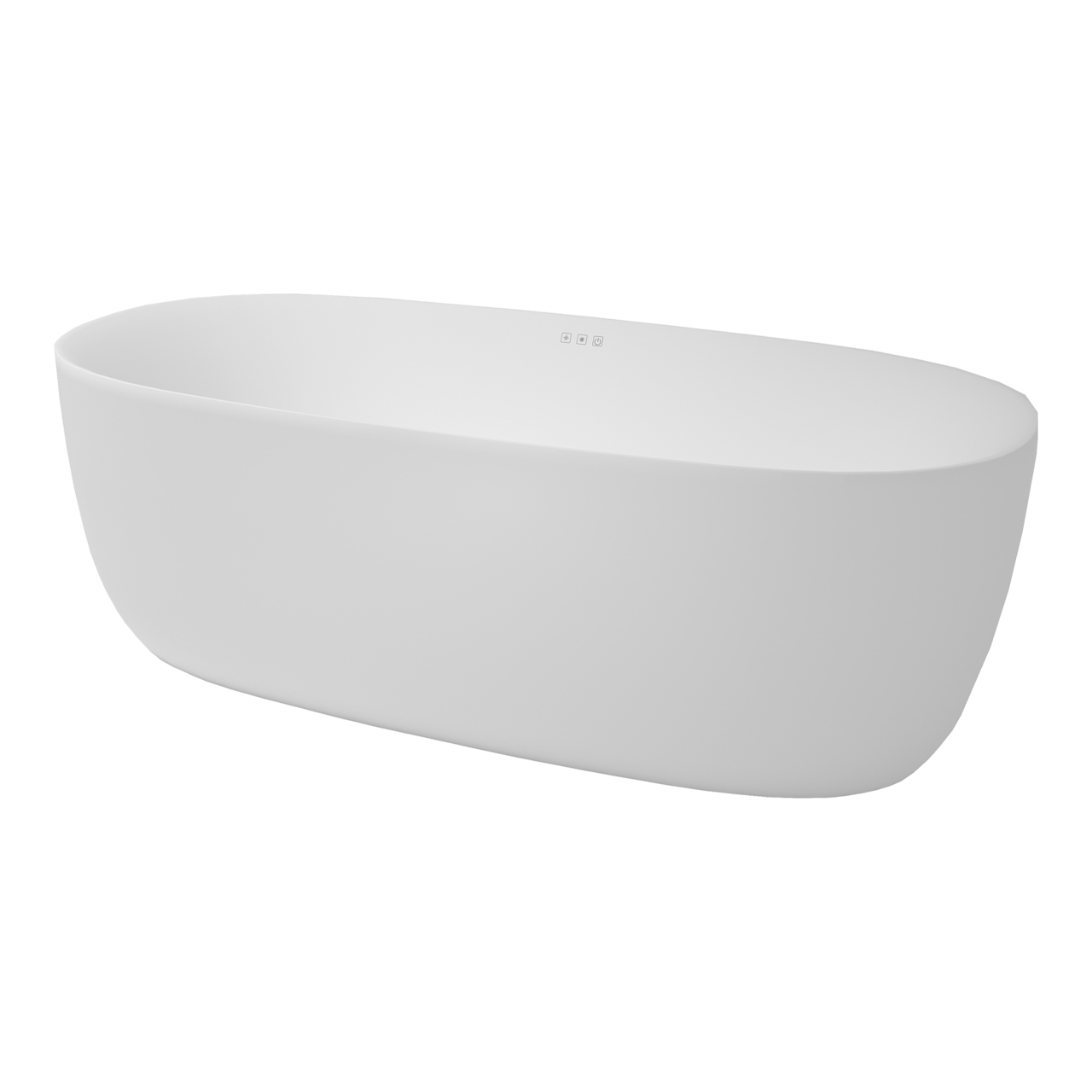 Luca Varess Bolla Whirlpool: Oval, mit Luftdüsen, 180 x 80 cm, Acryl, Weiß matt