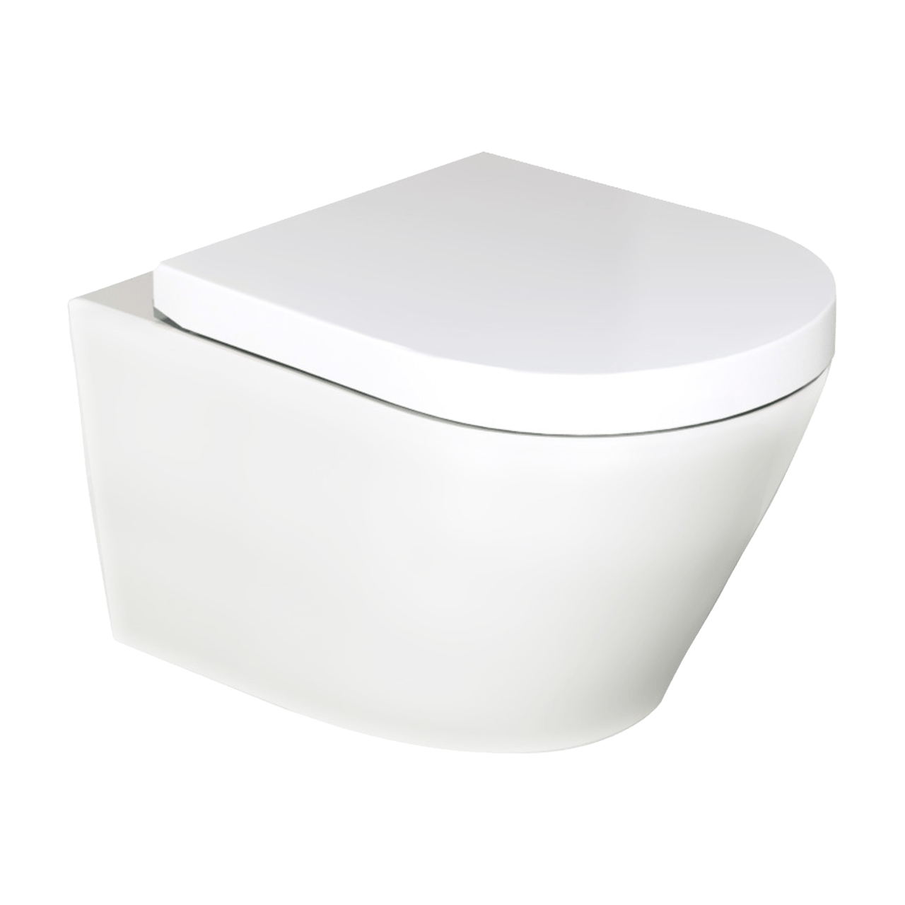 Luca Varess Calibro hangtoilet satijn wit randloos met Geberit Sigma inbouwspoelreservoir UP320 met Burda frame en bedieningspaneel