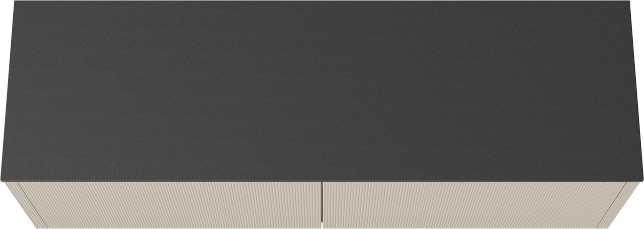 Balmani Eclips meuble salle de bains suspendu 180 x 55 cm Sandbeige avec Stretto tablette simple ou double en Granit noir, Nervure droite symétrique verticale