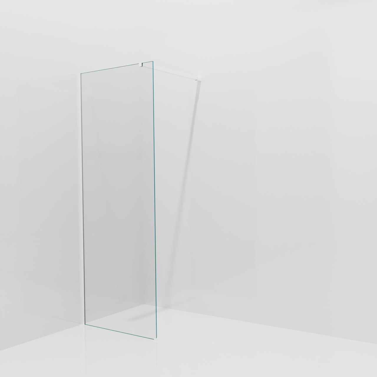 Balmani Modular Walk-In Dusche: 80 x 200 cm, Klarglas, Profil Weiß matt