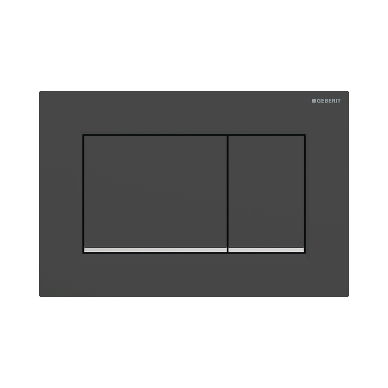 Sigma20 Betätigungsplatte, eckig, schwarz matt/chrom glänzend für Sigma UP320 und UP720 Einbauspülkasten