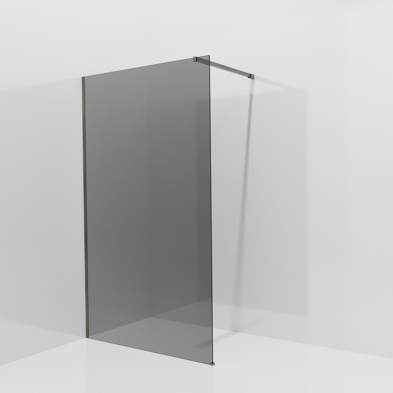 Balmani Modular inloopdouche: 120 x 200 cm, Rookglas, Brushed GunMetal profielen