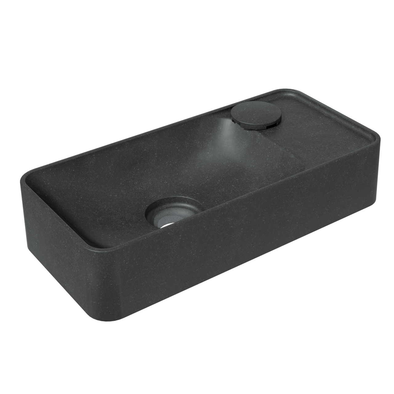 Balmani Fara Handwaschbecken: Granit, Poliert, 45 x 22 cm