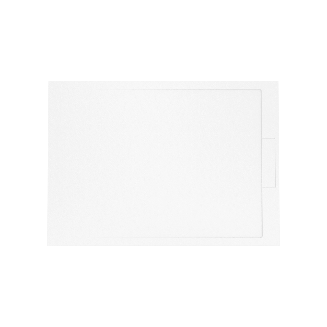 Balmani Indus receveur de douche 140 x 100 cm marbre composite blanc mat texture ardoise