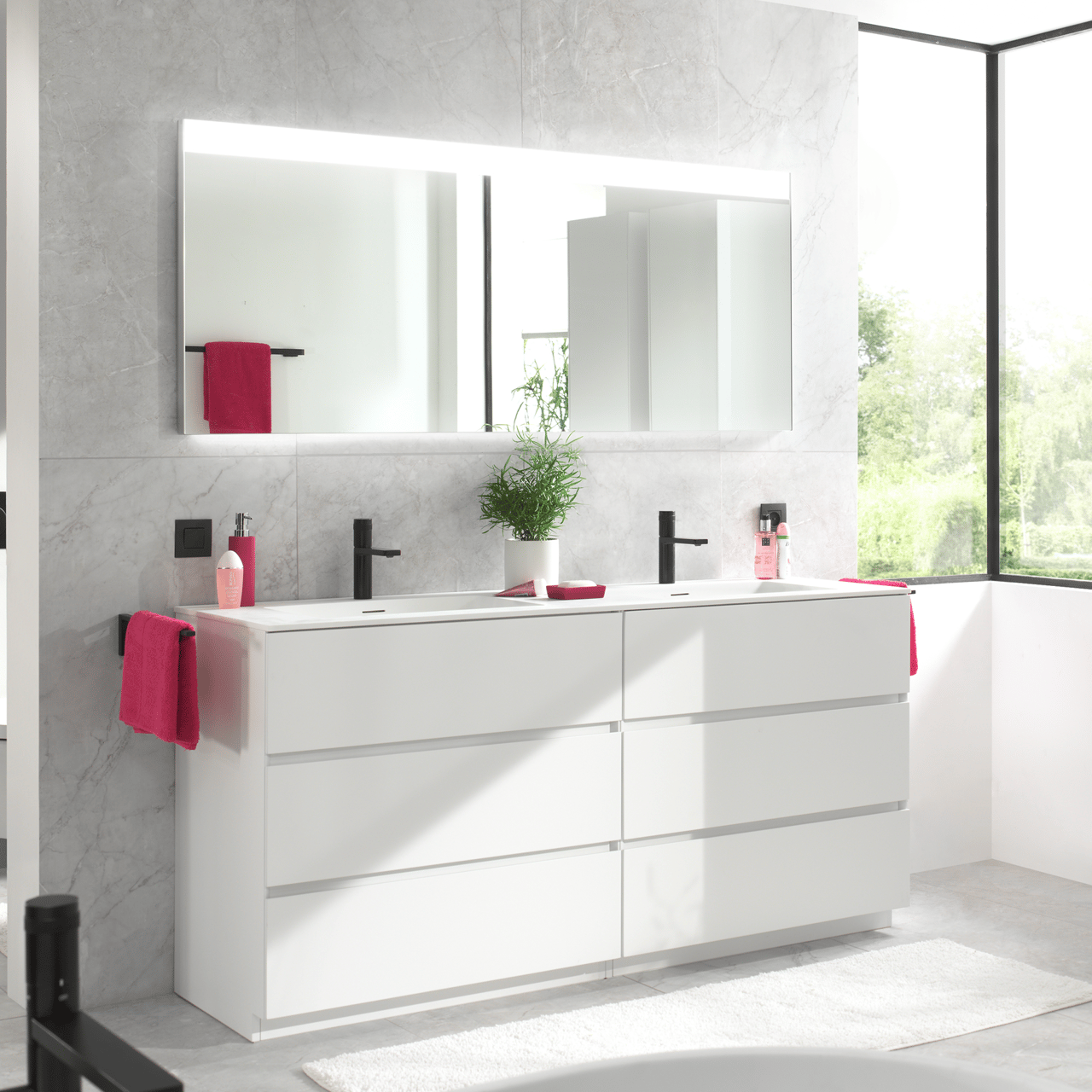 Storke Lucera Badspiegel mit Beleuchtung: Rechteckig, 170 x 70 cm