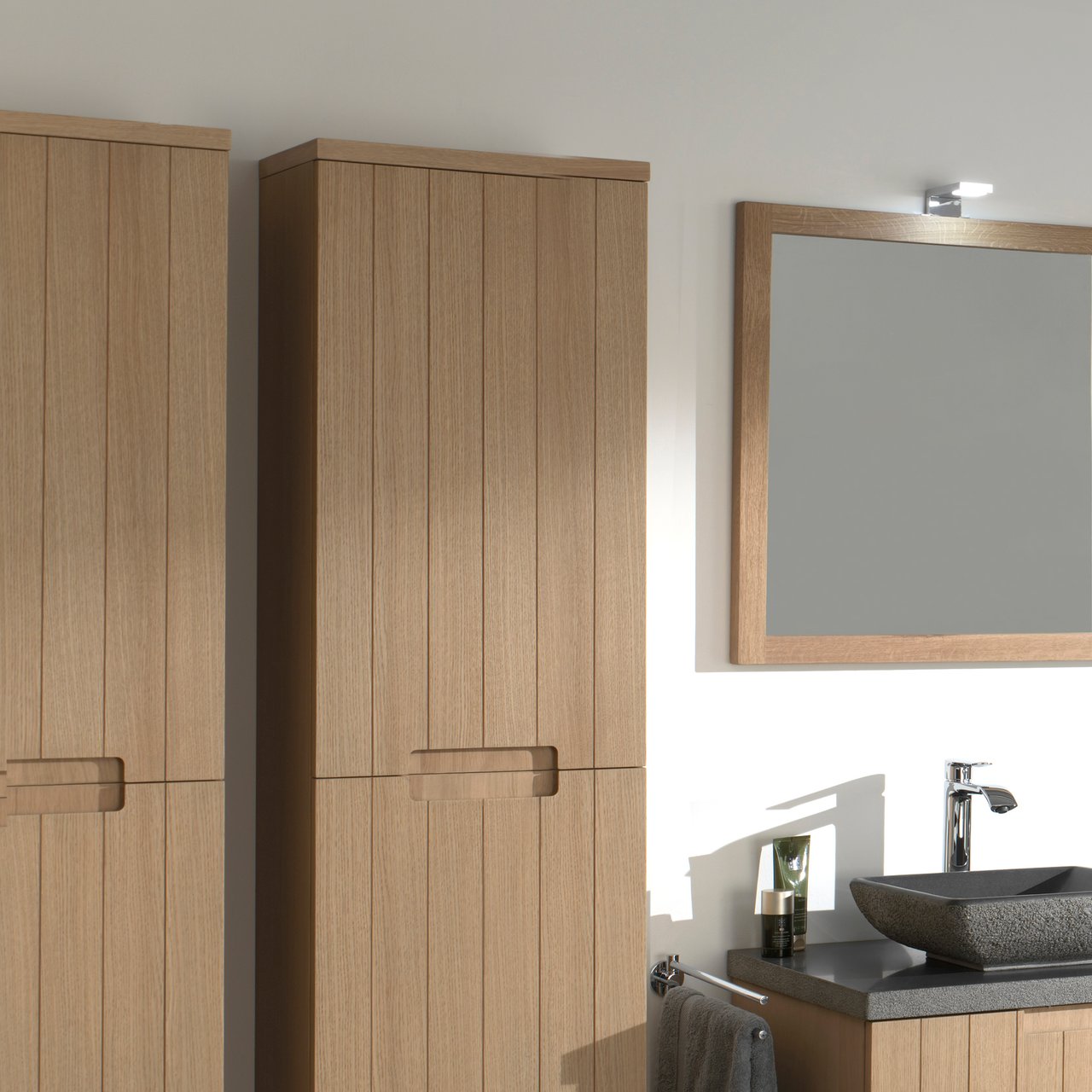 Balmani Legno afwerkingsplankje voor badkamerkast verweerd eiken 45cm