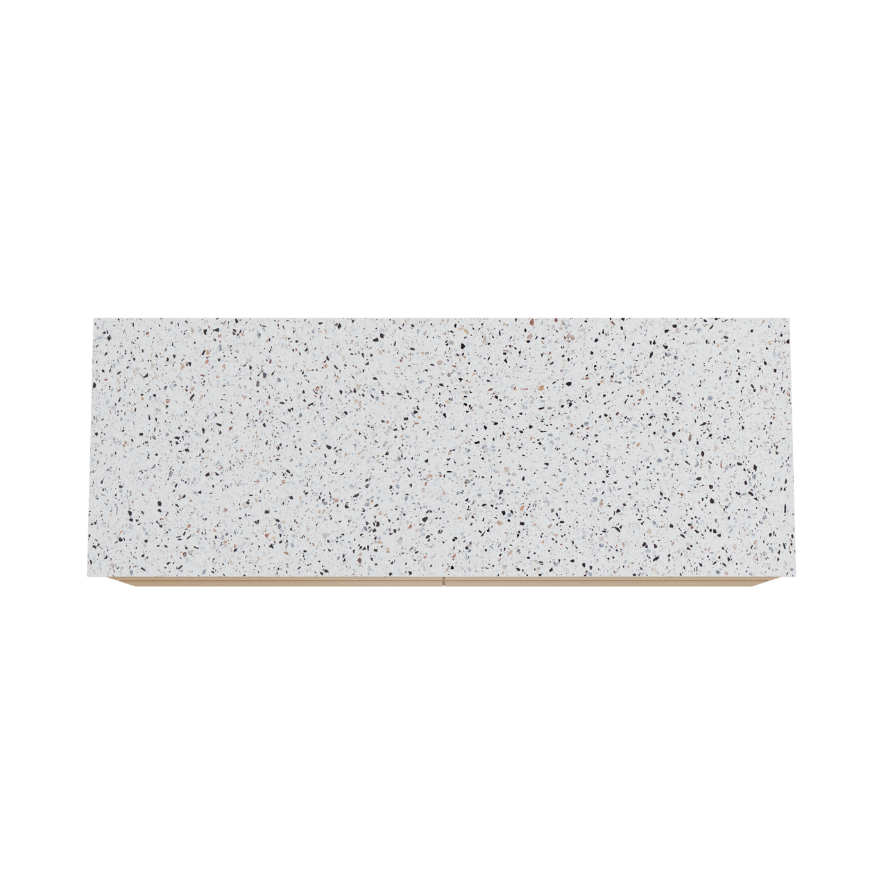 Balmani Mitra meuble salle de bains suspendu 150 x 55 cm chêne naturel avec Stretto tablette simple ou double en blanc/noir mat terrazzo