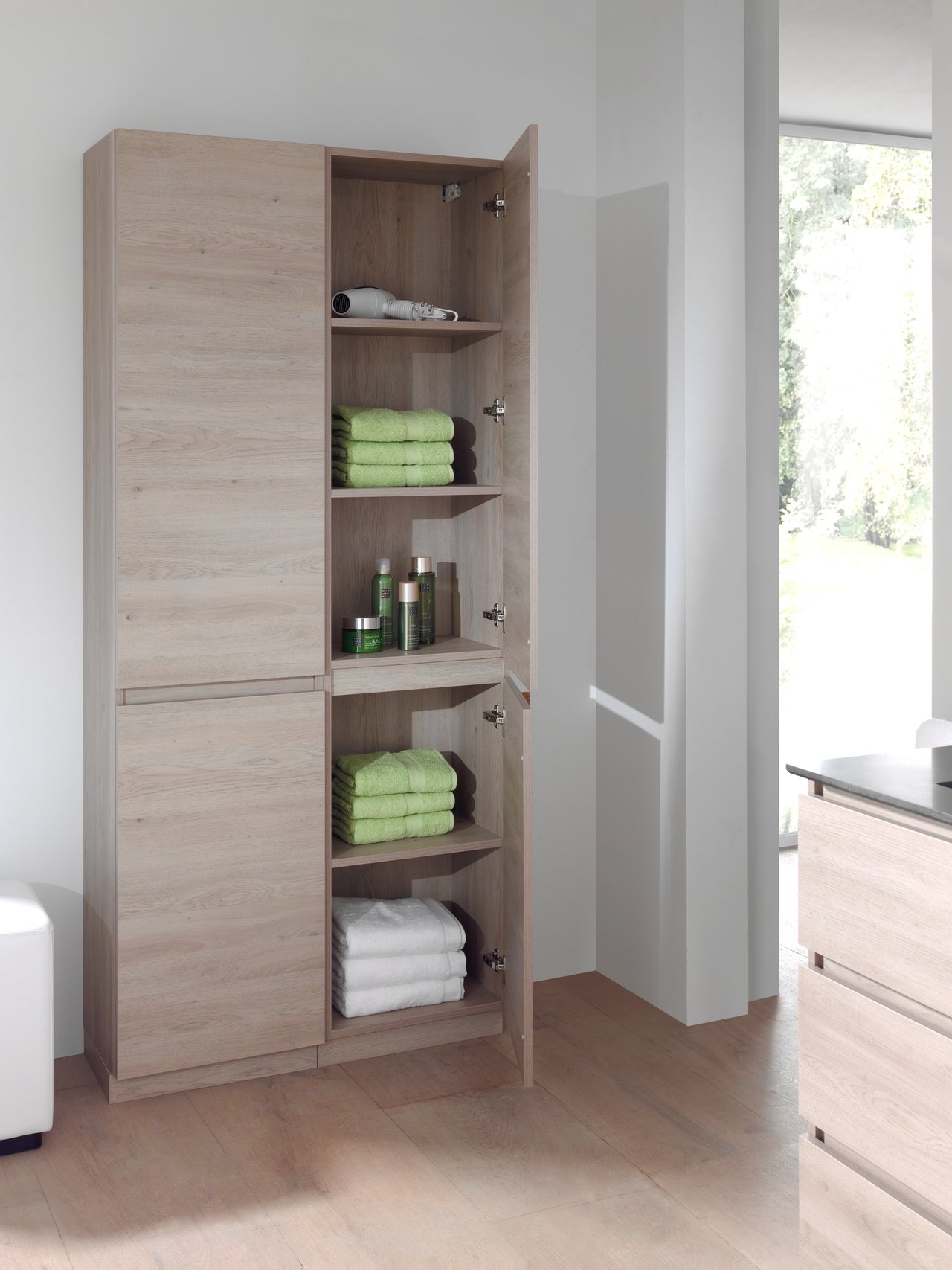 Balmani Lucida socle pour colonne salle de bains chêne vieilli 45 x 33 cm