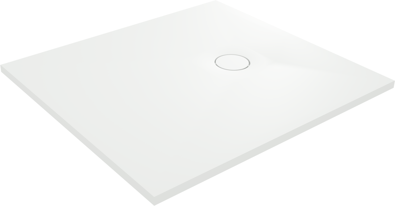 Balmani Lago Duschwanne: 110 x 80 cm, Solid Surface, Weiß matt