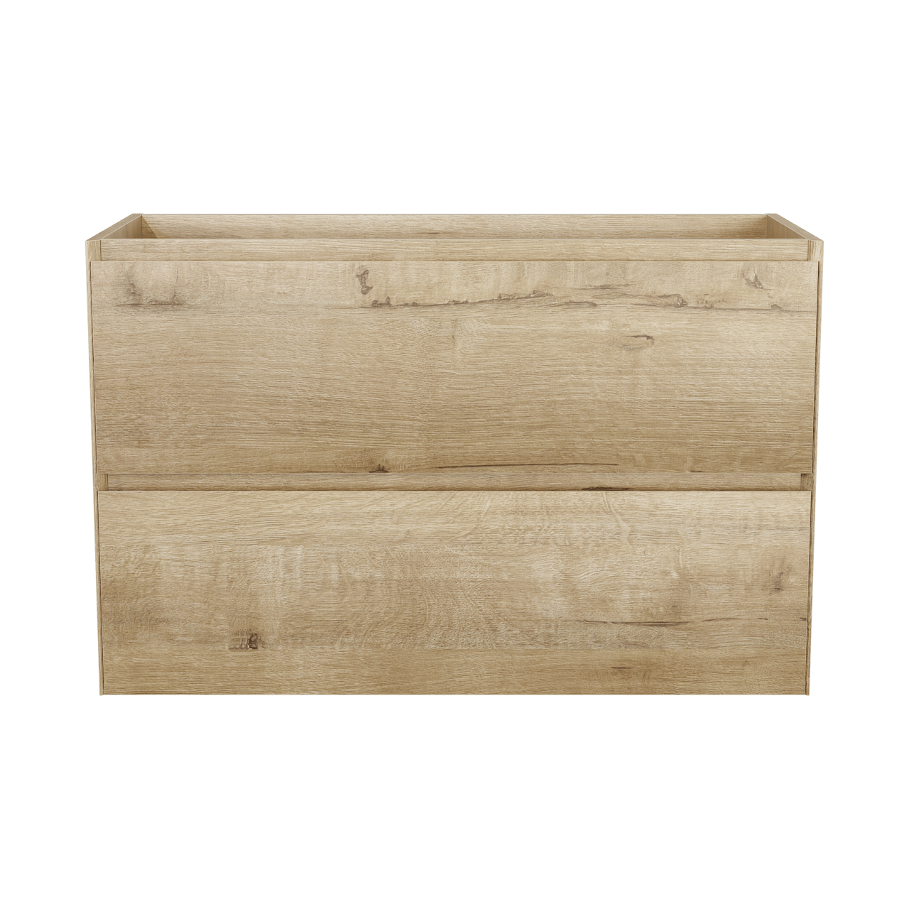 Balmani Mitra Compact zwevend wastafelonderkast 100 x 46 cm ruwe eik 2 lades