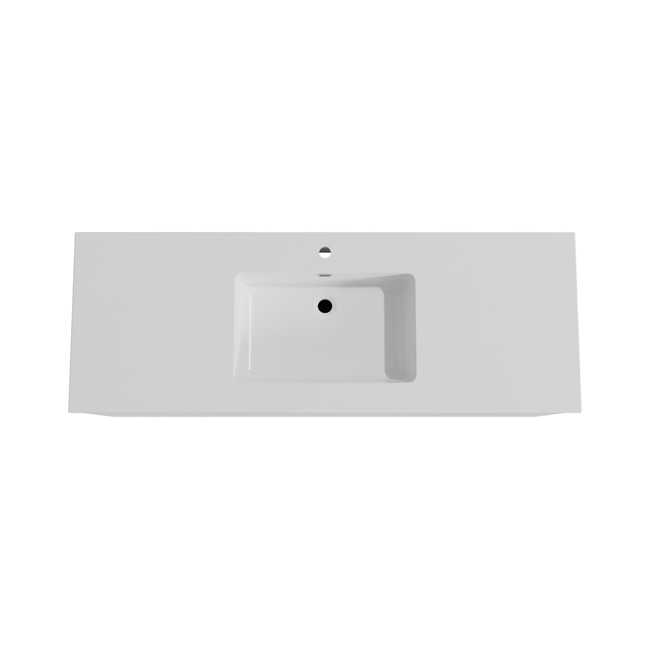 Storke Edge zwevend badmeubel 145 x 52 cm mat wit met Diva enkele wastafel in composietmarmer hoogglans wit