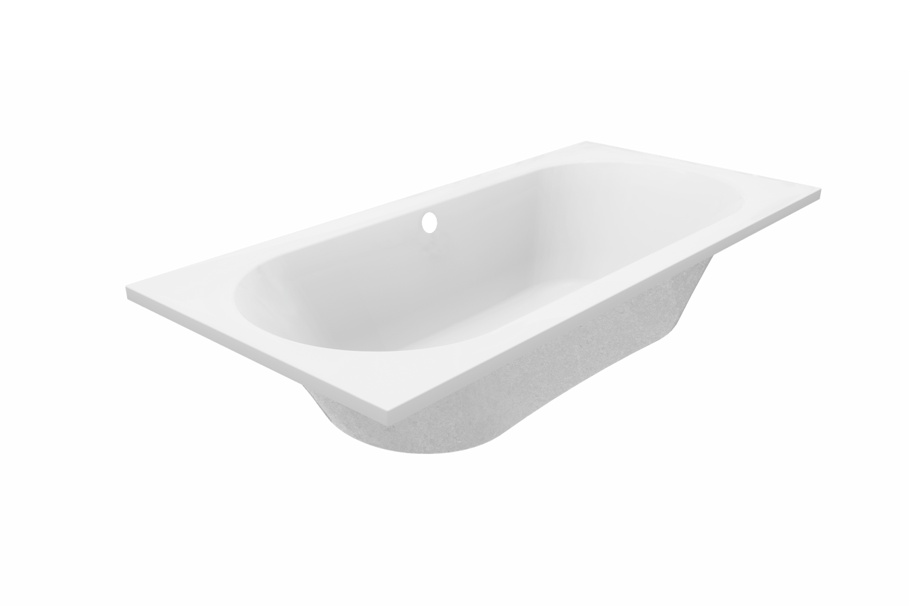 Luca Varess Rosala baignoire encastrable duo 190 x 90 cm acrylique blanc mat