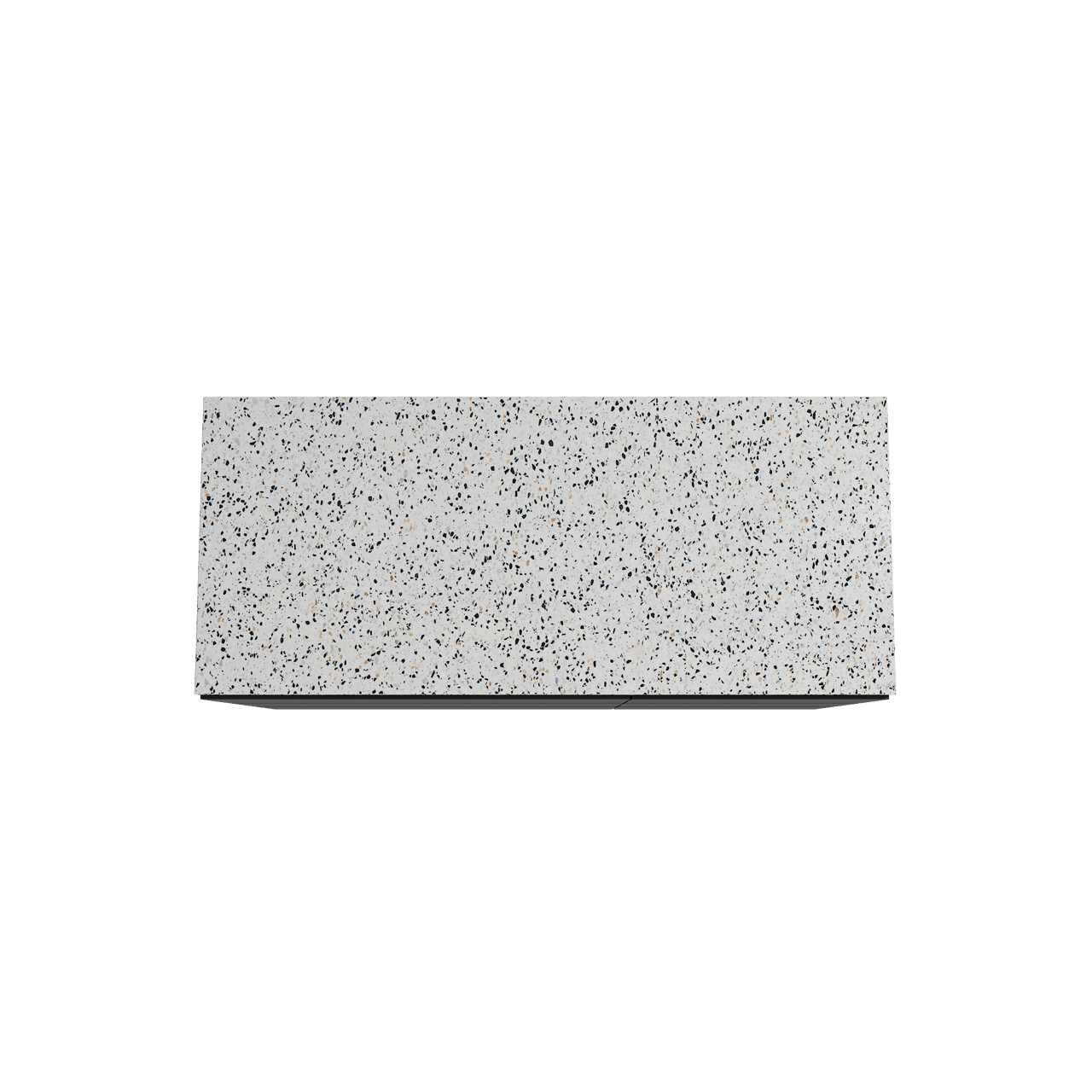 Storke Edge staand badkamermeubel 120 x 52 cm mat zwart met Tavola enkel of dubbel tablet in mat wit/zwart terrazzo