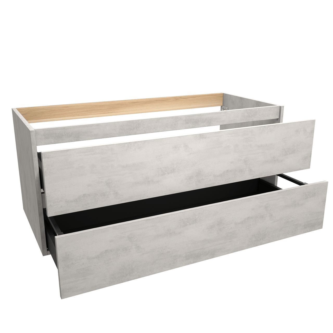 Balmani Lucida zwevende wastafelonderkast 120 x 55 cm beton zilvergrijs 2 lades