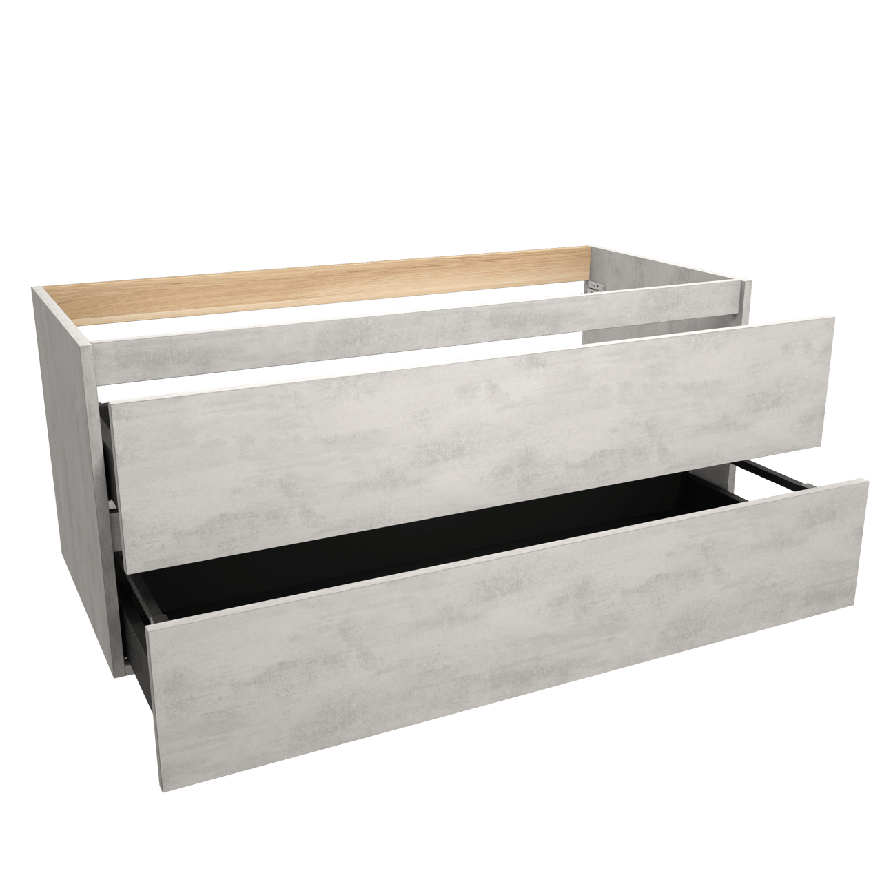 Balmani Lucida meuble sous-lavabo suspendu 120 x 55 cm béton gris argent 2 tiroirs