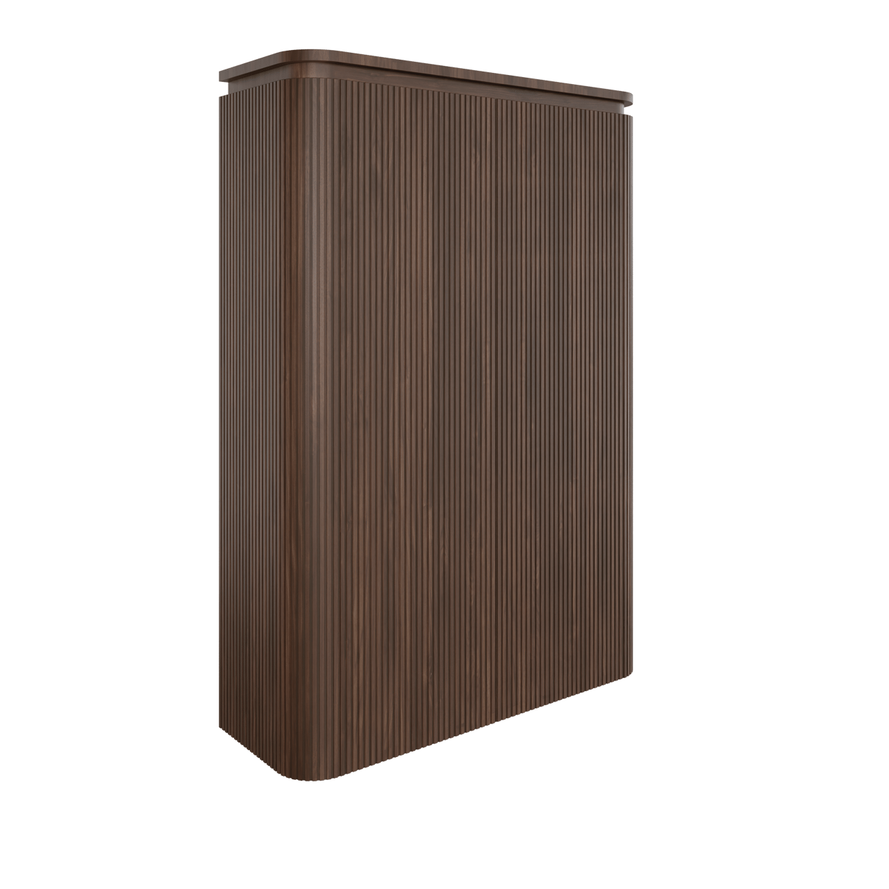 Balmani Moon Badhochschrank: Hängend, amerikanischer Nussbaum, 90 x 32 x 130 cm