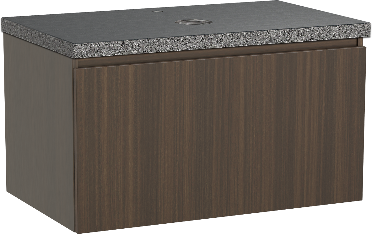 Balmani Sfera Badmöbel Set mit Rock Waschtischplatte für Aufsatzwaschbecken