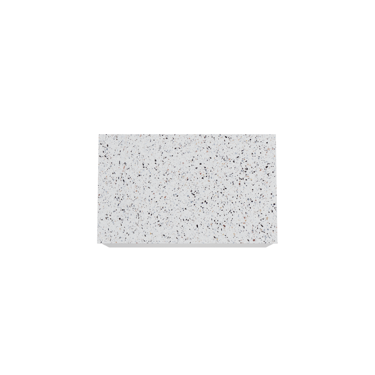 Balmani Mitra meuble salle de bains suspendu 90 x 55 cm blanc mat avec Stretto tablette simple en blanc/noir mat terrazzo