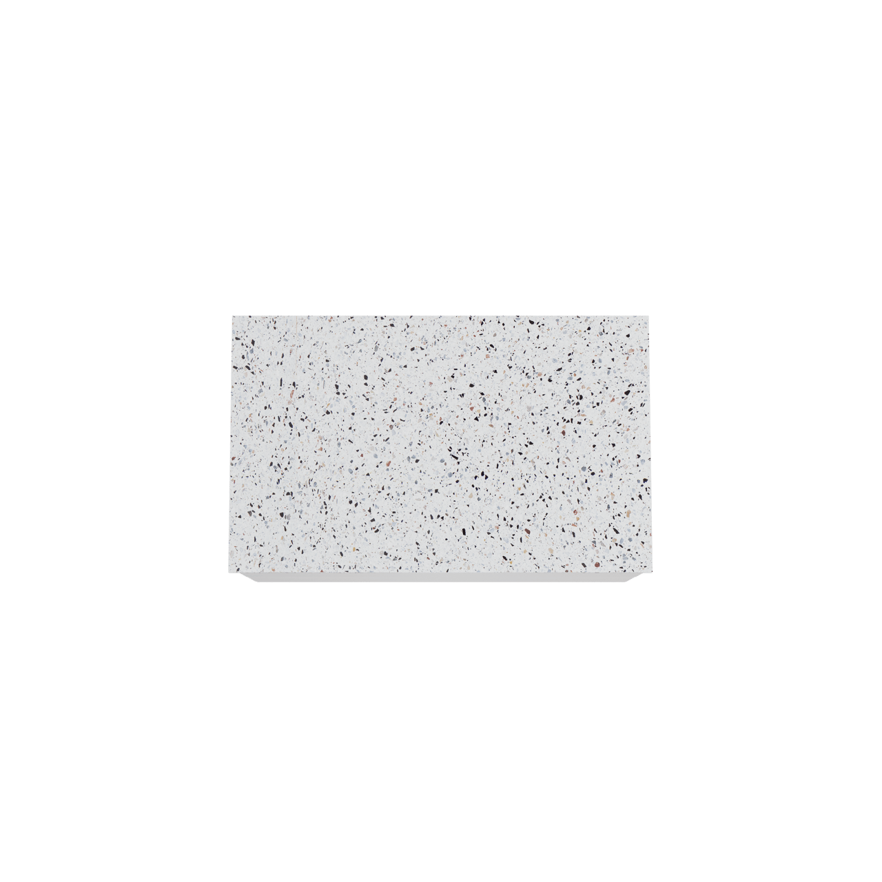 Balmani Mitra meuble salle de bains suspendu 90 x 55 cm blanc mat avec Stretto tablette simple en blanc/noir mat terrazzo